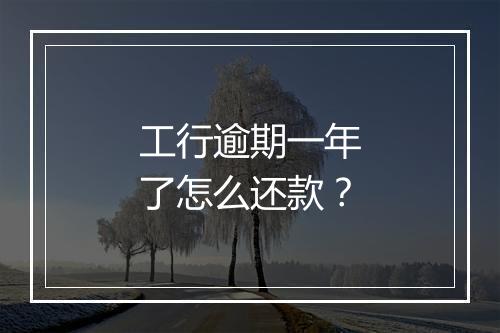 工行逾期一年了怎么还款？