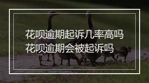 花呗逾期起诉几率高吗花呗逾期会被起诉吗