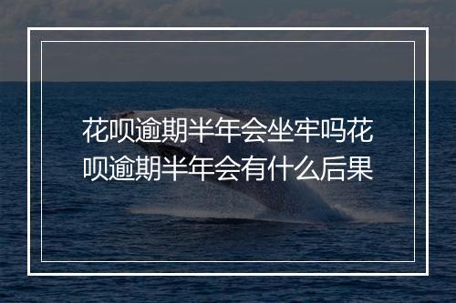 花呗逾期半年会坐牢吗花呗逾期半年会有什么后果