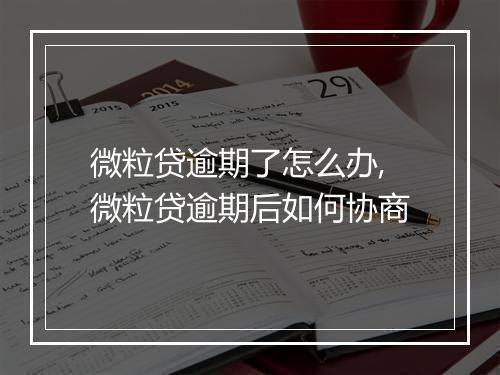 微粒贷逾期了怎么办,微粒贷逾期后如何协商