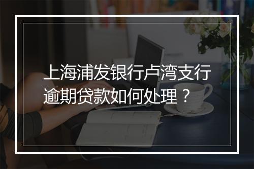 上海浦发银行卢湾支行逾期贷款如何处理？