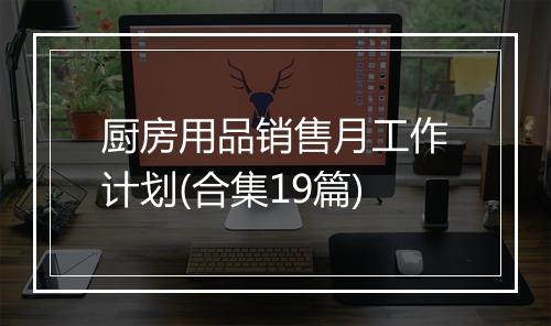 厨房用品销售月工作计划(合集19篇)