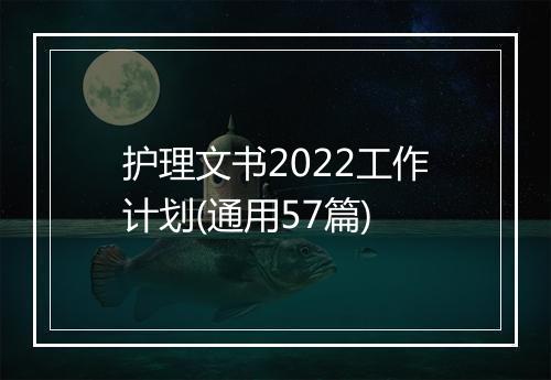护理文书2022工作计划(通用57篇)