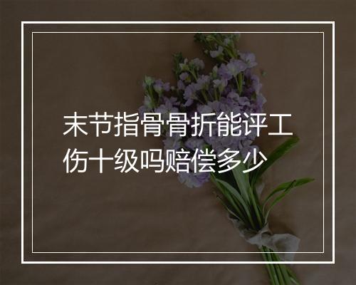 末节指骨骨折能评工伤十级吗赔偿多少