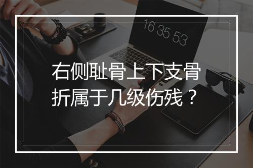 右侧耻骨上下支骨折属于几级伤残？