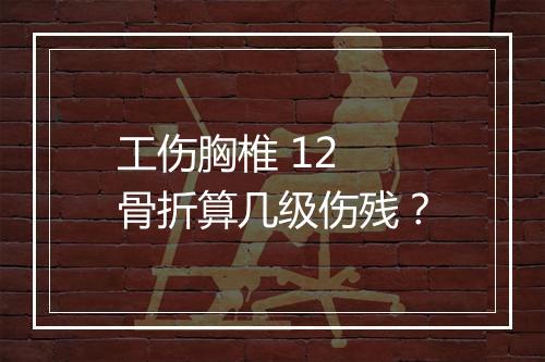 工伤胸椎 12 骨折算几级伤残？
