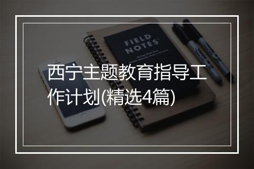 西宁主题教育指导工作计划(精选4篇)
