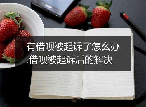 有借呗被起诉了怎么办,借呗被起诉后的解决