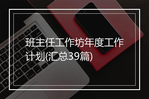 班主任工作坊年度工作计划(汇总39篇)