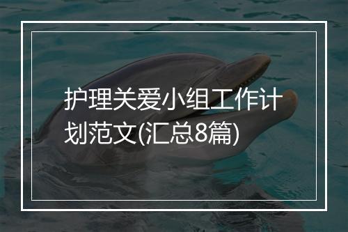护理关爱小组工作计划范文(汇总8篇)
