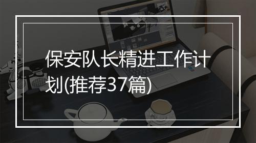 保安队长精进工作计划(推荐37篇)