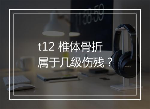 t12 椎体骨折属于几级伤残？