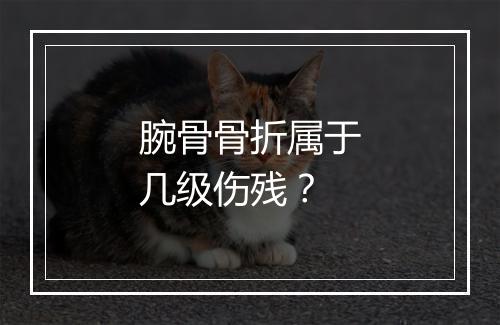 腕骨骨折属于几级伤残？