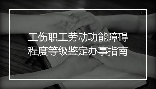 工伤职工劳动功能障碍程度等级鉴定办事指南