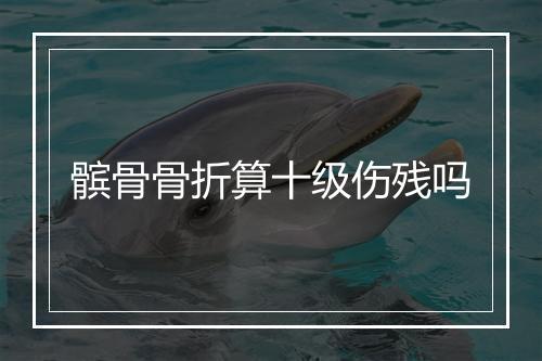 髌骨骨折算十级伤残吗