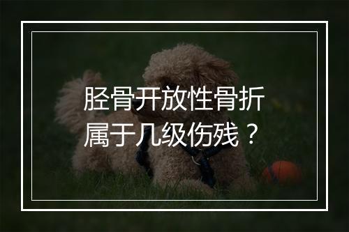 胫骨开放性骨折属于几级伤残？