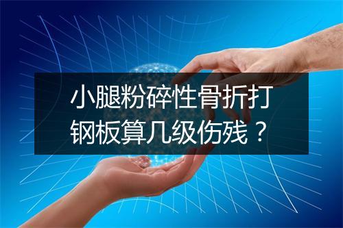 小腿粉碎性骨折打钢板算几级伤残？