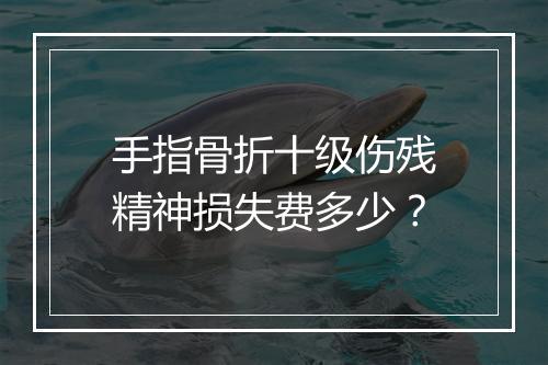 手指骨折十级伤残精神损失费多少？