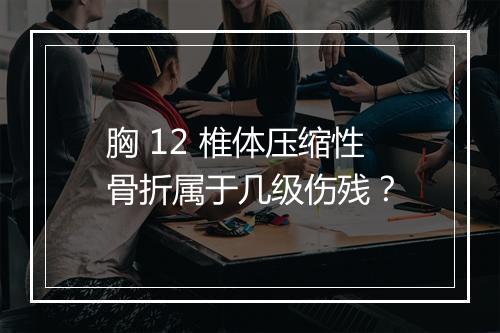 胸 12 椎体压缩性骨折属于几级伤残？