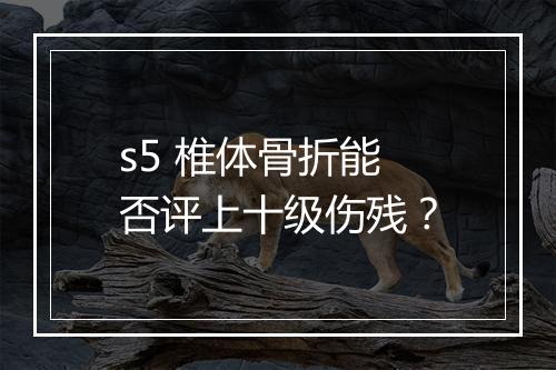 s5 椎体骨折能否评上十级伤残？