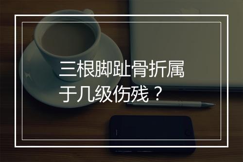 三根脚趾骨折属于几级伤残？