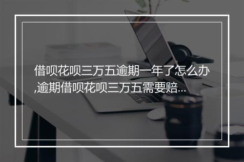 借呗花呗三万五逾期一年了怎么办,逾期借呗花呗三万五需要赔多少钱