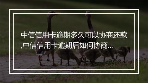 中信信用卡逾期多久可以协商还款,中信信用卡逾期后如何协商还款
