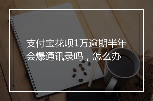 支付宝花呗1万逾期半年会爆通讯录吗，怎么办