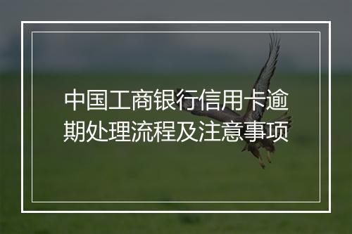 中国工商银行信用卡逾期处理流程及注意事项