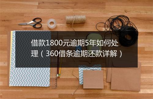 借款1800元逾期5年如何处理（360借条逾期还款详解）