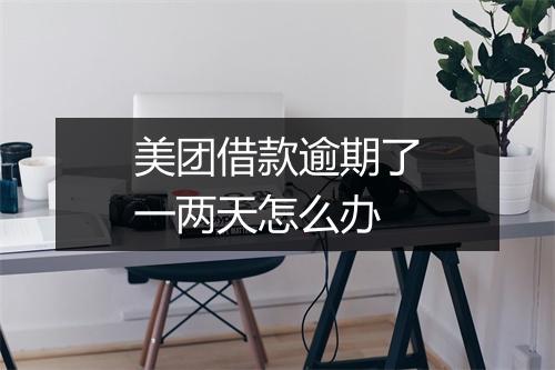 美团借款逾期了一两天怎么办