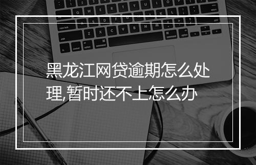 黑龙江网贷逾期怎么处理,暂时还不上怎么办