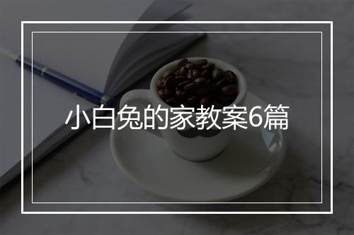 小白兔的家教案6篇