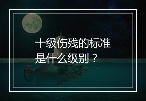 十级伤残的标准是什么级别？