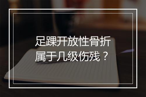 足踝开放性骨折属于几级伤残？