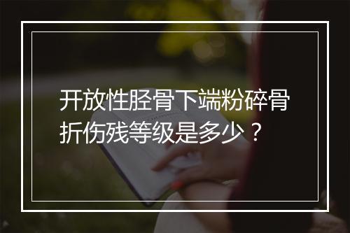 开放性胫骨下端粉碎骨折伤残等级是多少？