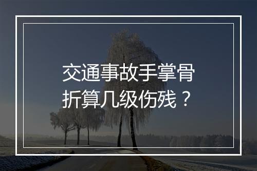 交通事故手掌骨折算几级伤残？
