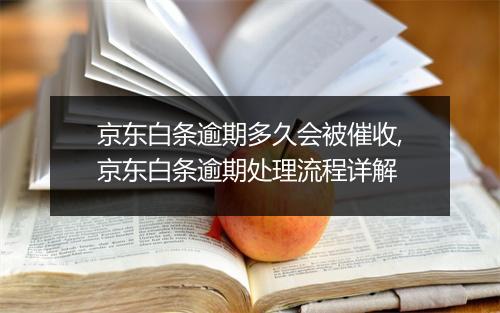 京东白条逾期多久会被催收,京东白条逾期处理流程详解