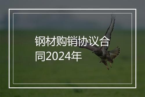 钢材购销协议合同2024年