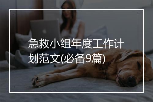 急救小组年度工作计划范文(必备9篇)