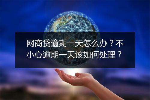 网商贷逾期一天怎么办？不小心逾期一天该如何处理？