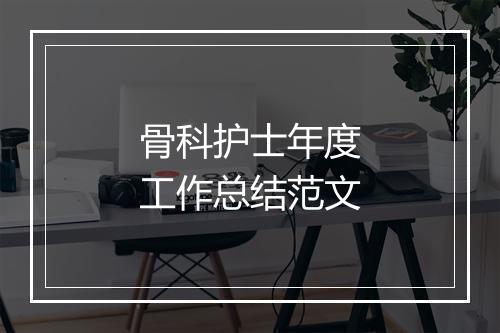 骨科护士年度工作总结范文