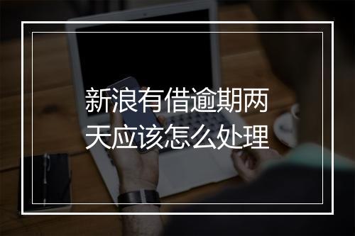 新浪有借逾期两天应该怎么处理