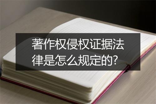 著作权侵权证据法律是怎么规定的?