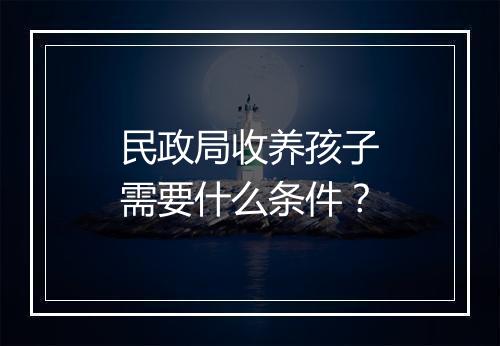 民政局收养孩子需要什么条件？