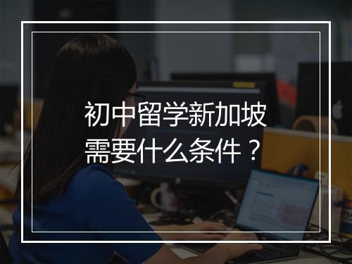 初中留学新加坡需要什么条件？