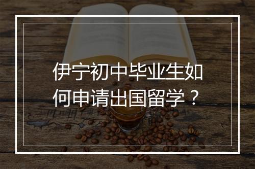 伊宁初中毕业生如何申请出国留学？