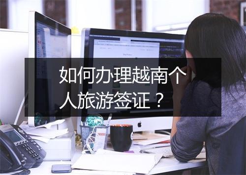 如何办理越南个人旅游签证？