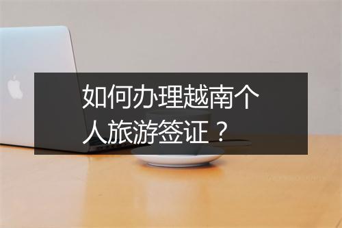 如何办理越南个人旅游签证？