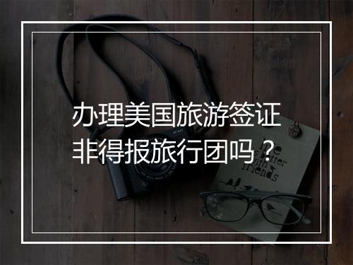 办理美国旅游签证非得报旅行团吗？